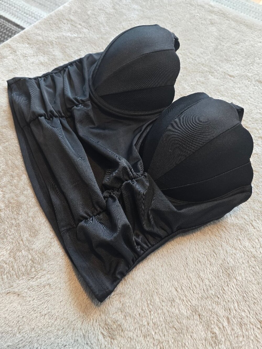 Black Tankini bathing top 0XL